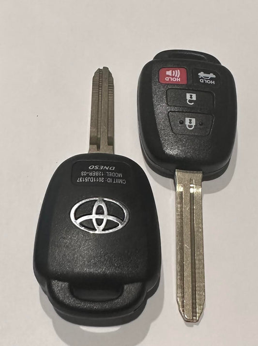 Toyota Camry 2012-2014 / 4-Button Remote Head Key / PN: 89070-06420 / FCC ID: HYQ12BDM (G Chip) / SKU: RHK-TOY060