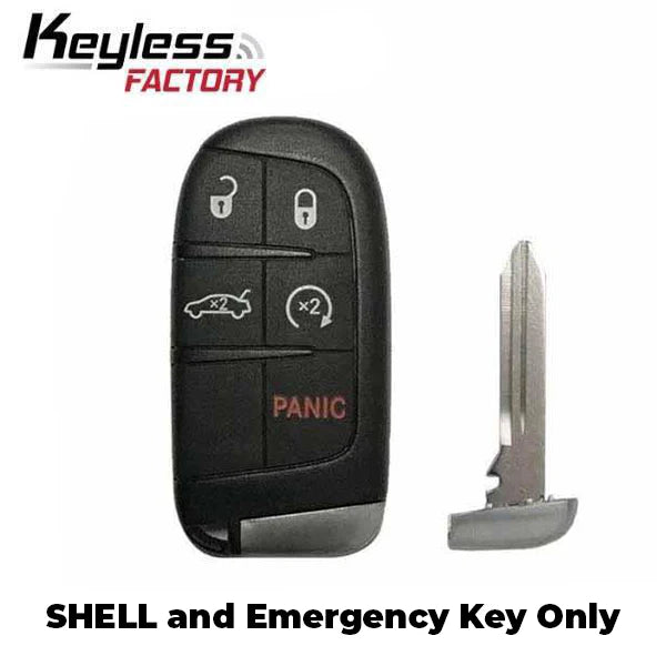 SKU: SKS-CHY-1446-5, 2011-2019 Dodge Chrysler Jeep / 5-Button Smart Key SHELL for M3N-40821302 (AFTERMARKET)