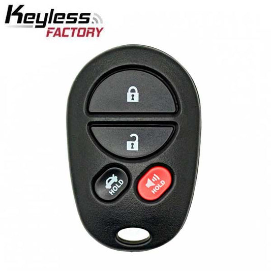 SKU-R-T-20T-4B, 2004-2008 Toyota Avalon / Solara / 4-Button Keyless Entry Remote / GQ43VT20T / 89742-AA040