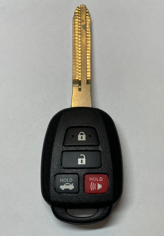 Toyota Camry 2012-2014 / 4-Button Remote Head Key / FCC ID: HYQ12BDM / Chip ID: G - 315 MHz (AFTERMARKET) / SKU: RHK-TOY-BDM-G-4