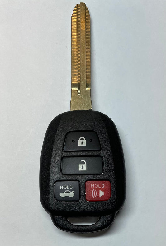 Toyota Corolla, Camry, Tacoma, 2014-2018 - 4-Button Remote Head Key - FCC ID: HYQ12BDM - Chip ID: H - 315 MHz (AFTERMARKET) - SKU: RHK-TOY-BDM-H-4