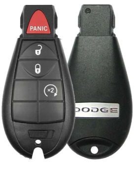 Dodge RAM 2013-2020  / 4-Button Fobik Key / GQ4-53T (AFTERMARKET) - SKU: RK-FBK007 (w/Dodge Logo)