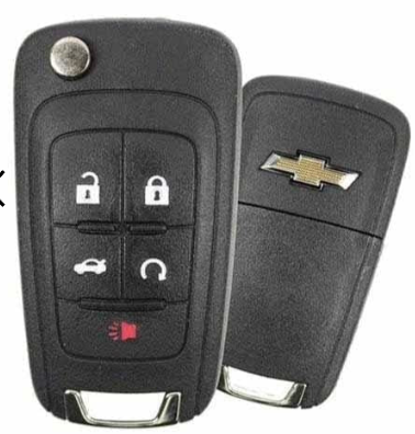 GM 2010-2020 / 5-Button Flip Key / OHT01060512 (AFTERMARKET)(LOGO) - SKU: RFK-ULK029