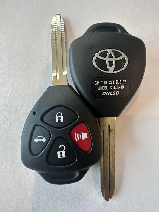 Toyota Avalon, Venza 2008-2013 / 4-Button Remote Head Key / PN: 89070-02270 / FCC ID: GQ4-29T / SKU: RHK-TOY052