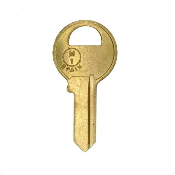 M1 / 1092 / Brass Metal Key Blank For Master Padlocks - SKU: JMA-MAS-10E or M1