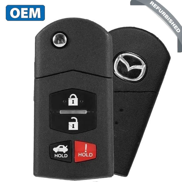 Mazda 2006-2015 / 4-Button Flip Key / PN: BBM4-67-5RY - SKU: RFK-MAZ022