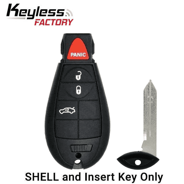 SKU: ORS-FBK-02, 2008-2019 Chrysler Dodge Jeep VW 4-Button Fobik Key SHELL For IYZ-C01C