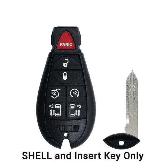 SKU: ORS-FBK-10, 2008-2019 Chrysler Dodge Jeep VW 7-Button Fobik Key SHELL For IYZ-C01C