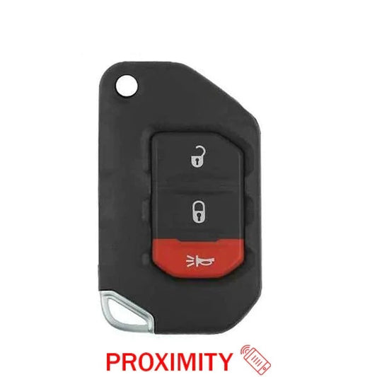 Jeep Wrangler Gladiator 2018-2021  / 3-Button Smart Flip Key / PN: 68416782AA / OHT1130261 / SIP22 (AFTERMARKET) - SKU: RFK-WRNG-3