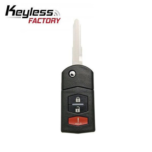 RK-MZ-SKE-3, 2006-2015 Mazda / 3-Button Flip Key / PN: CC43-67-5RYC / BGBX1T478SKE125-01