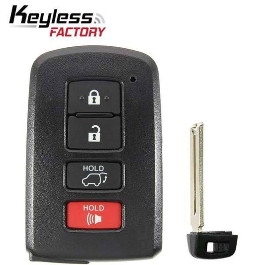 RSK-TOY-0020H, 2013-2018 Toyota RAV4 / 4-Button Smart Key / PN: 89904-0R080 / HYQ14FBA / 0020 (AFTERMARKET)