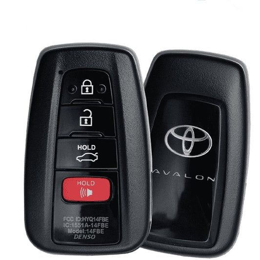 Toyota Avalon 2019-2019 / 4-Button Smart Key / PN: 8990H-07010 / HYQ14FBE - 0410 / For NON-Hybrid Models / Silver Logo -SKU:  RSK-TOY-7010