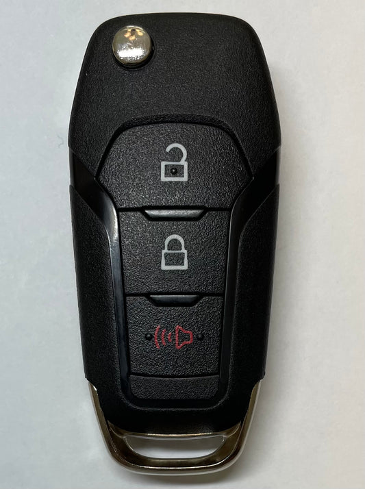 Ford 2015-2022 - 3-Button Flip Key - Chip: Texas ID 4D 63 128 BIT, 49 - 315 Mhz (AFTERMARKET) - SKU: RFK-FD-XPL3